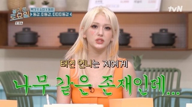 태연에게 플러팅이 먹히지 않는다는 전소미 / tvN ‘놀라운 토요일’ 방송 캡처