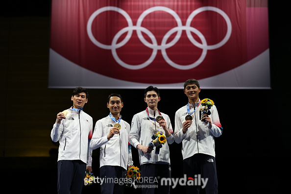 왼쪽부터 구본길, 김정환, 김준호, 오상욱/게티이미지코리아