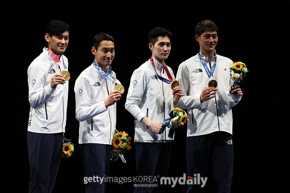 왼쪽부터 구본길, 김정환, 김준호, 오상욱/게티이미지코리아