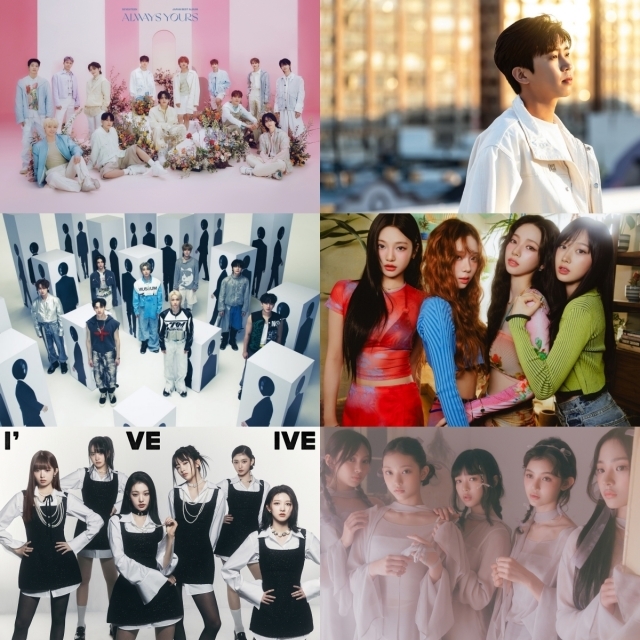 플레디스(세븐틴), 물고기컴퍼니(임영웅), JYP엔터테인먼트(스트레이 키즈), SM엔터테인먼트(에스파), 스타쉽엔터테인먼트(아이브), ADOR(뉴진스) / 더팩트 조직위원회 제공