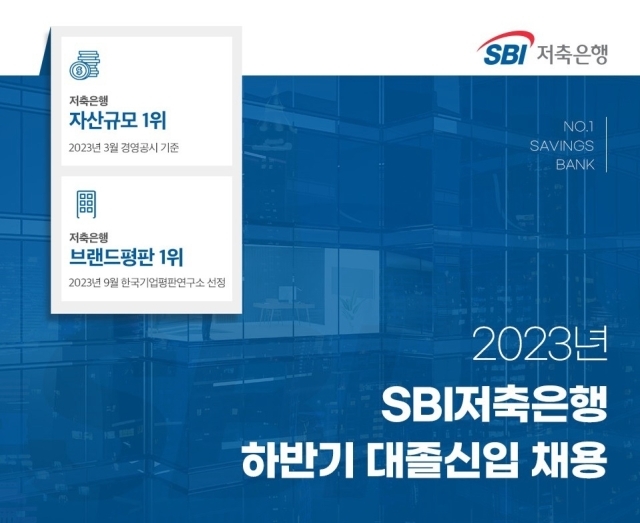 SBI저축은행이 ‘2023년 대졸신입 공개채용’을 진행한다./SBI저축은행