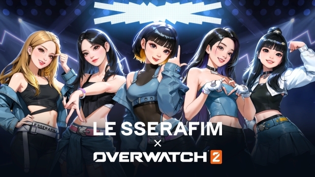 르세라핌(LE SSERAFIM)과 '오버워치 2'(Overwatch 2) 아트워크. / 쏘스뮤직