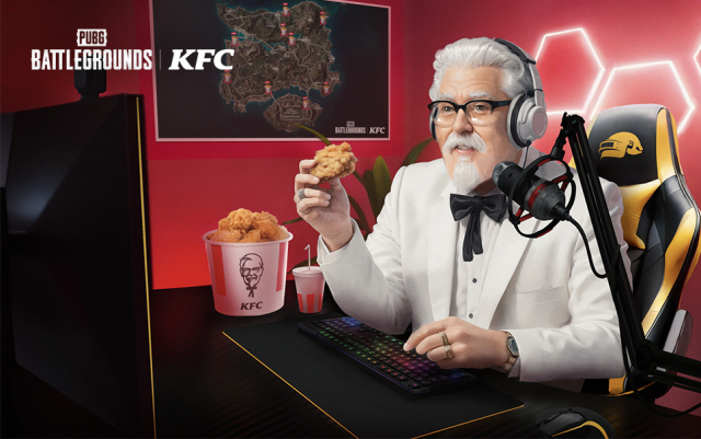 배틀그라운드가 KFC와의 컬래버레이션을 기념해 ‘KFC 할아버지 스트리머 데뷔전’을 진행한다./크래프톤