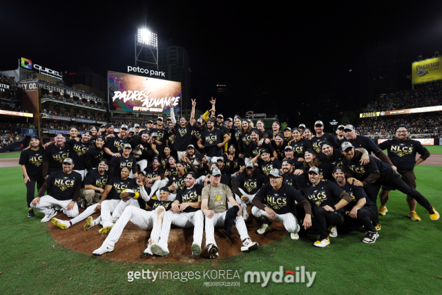 2022시즌 내셔널리그 챔피언십시리즈(NLCS) 샌디에이고 파드리스 선수단./게티이미지코리아