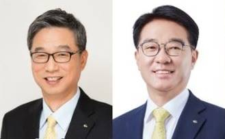 왼쪽부터 허인 KB금융지주 부회장, 이동철 KB금융지주 부회장./사진=KB금융지주