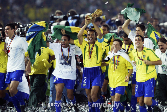 브라질 대표팀 2002 월드컵 우승/게티이미지코리아