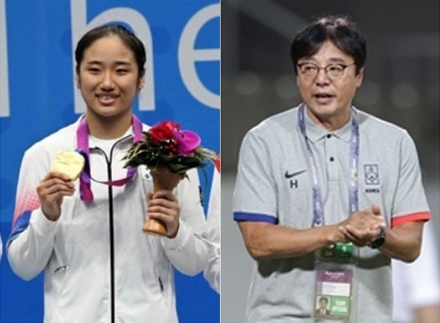 안세영(왼쪽)과 황선홍 감독. /대한배드민턴협회 제공, 대한축구협회 제공