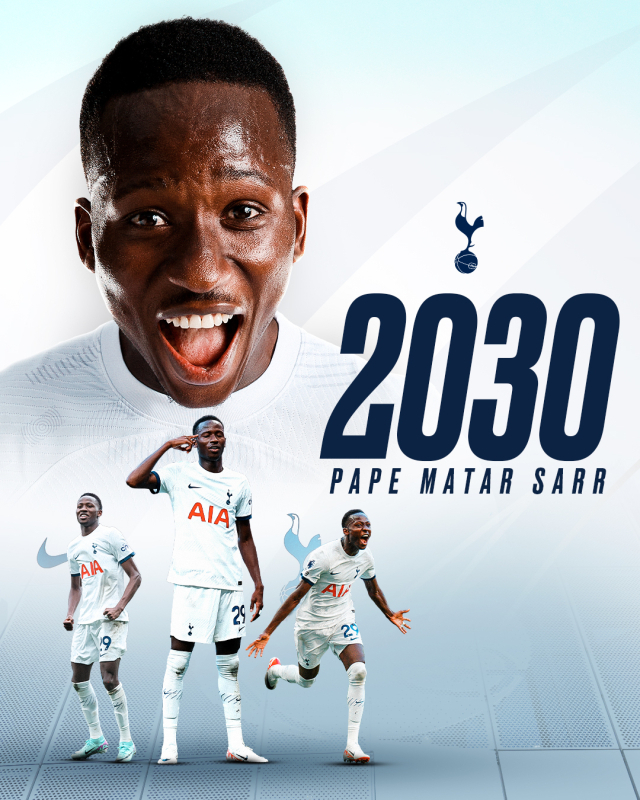 Tottenham Signs Pape Sarr to Contract Until 2030, Following Stellar Performance in Midfield