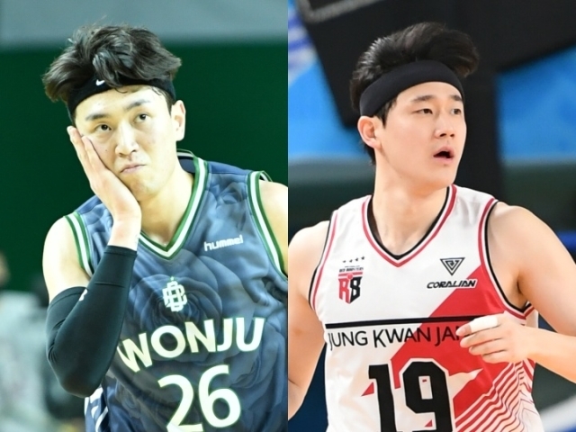 원주 DB 프로미 강상재와 안양 정관장 레드부스터스 최성원./KBL