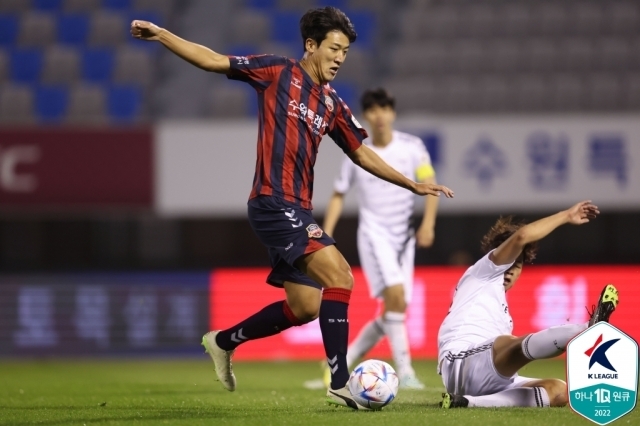 수원FC 시절 정재용./한국프로축구연맹