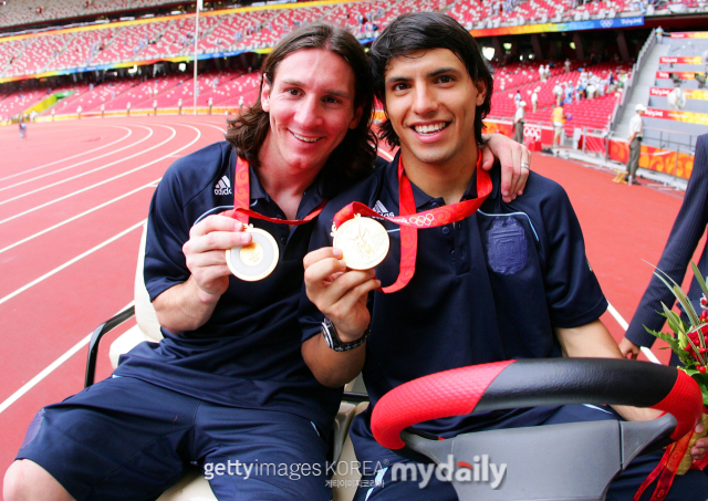 2008 베이징올림픽 남자 축구에서 금메달을 획득한 아르헨티나 대표팀 리오넬 메시./게티이미지코리아