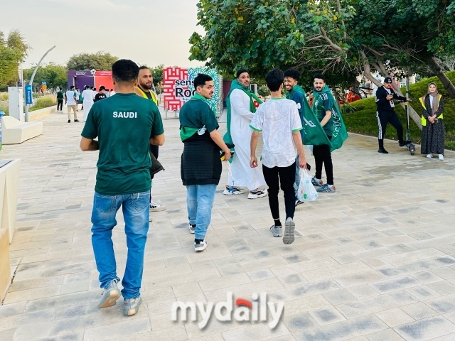 한국인들에게 시비를 거는 사우디 팬들/최병진 기자