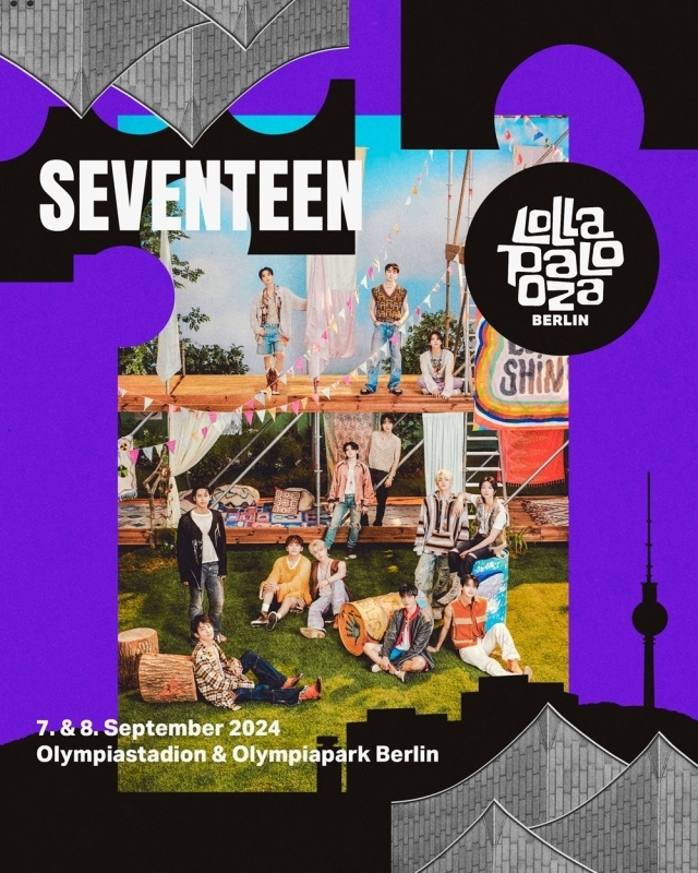 그룹 세븐틴. / Lollapalooza Berlin