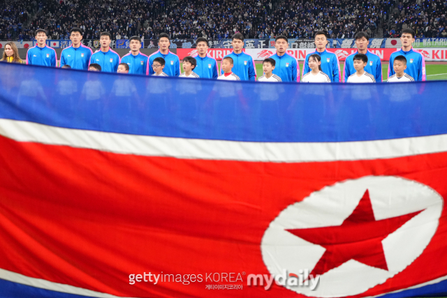 21일 일본과 경기에 출전한 북한 선수들. /게티이미지코리아