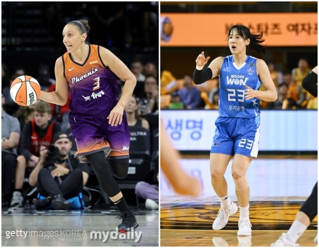 WNBA 다이아나 토라시와 WLBL 우리은행의 김단비./게티이미지코리아, 구단 홈페이지