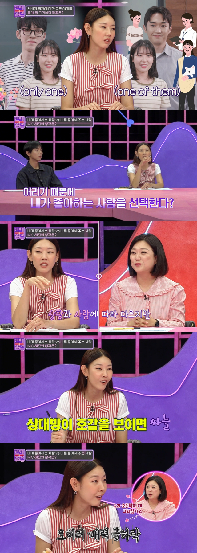 연애관을 공개한 모델 한혜진./케이블채널 KBS Joy 예능프로그램 