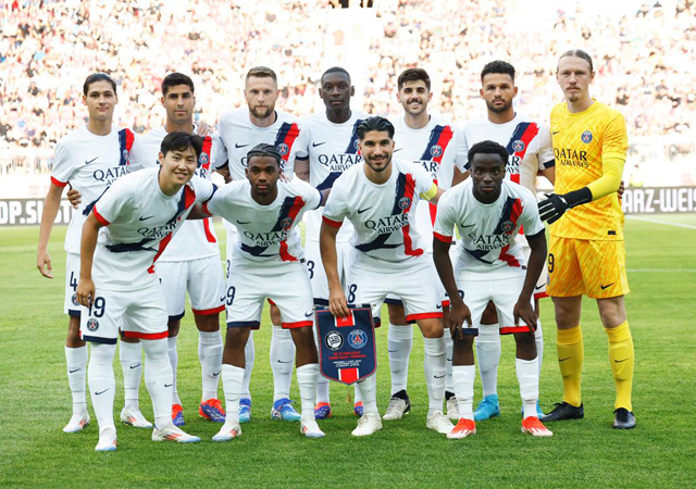 PSG는 8일(한국시간) 오스트리아 케른텐주 클라겐푸르트의 뵈르테르제슈타디온에서 열린 프리시즌 친선경기에서 그라츠와 2-2로 비겼다. 이강인은 그라츠전에서 선발 출전해 PSG 공격을 이끌었다. 이강인은 후반 27분 교체되며 70분 남짓 활약했다./PSG