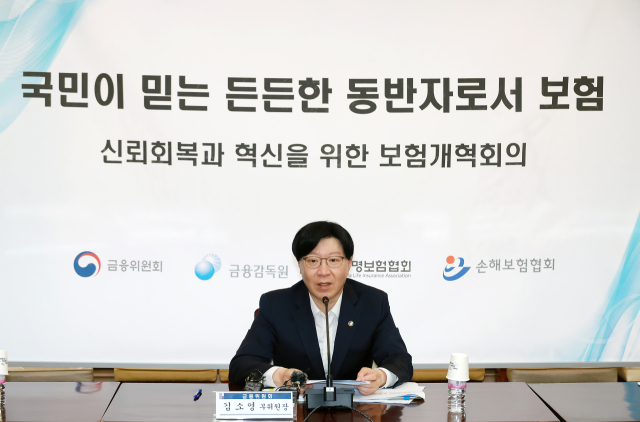 김소영 금융위원회 부위원장이 8일 오후 서울 종로구에서 열린 제2차 보험개혁회의에서 보험산업 신뢰도 제고방안 등을 논의했다. /금융위원회