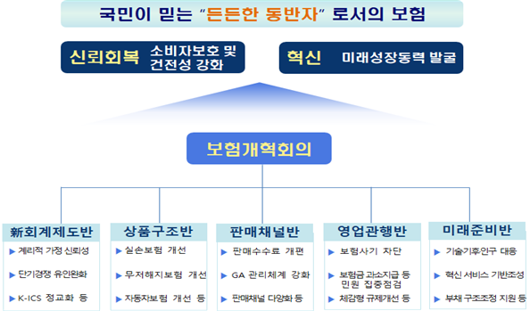 금융위원회 제2차 보험개혁회의 도출과제. /금융위원회
