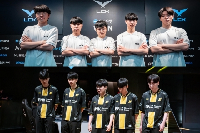 디플러스 기아(위)와 BNK 피어엑스. /LCK