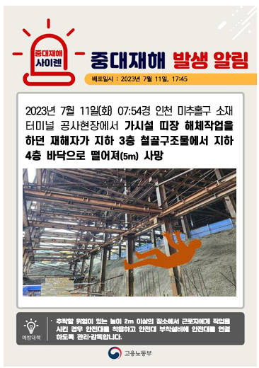 2023 중대재해 사이렌./고용노동부