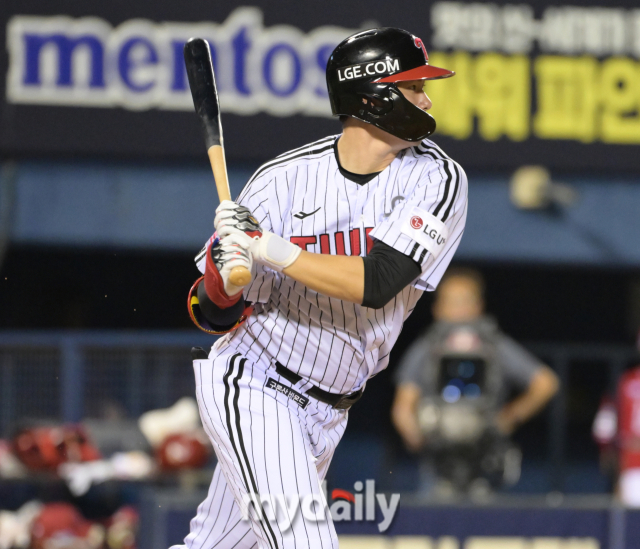 2024년 9월 4일 서울 잠실야구장에서 열린 '2024 신한 SOL Bank KBO 리그' SSG 랜더스-LG 트윈스 경기. LG 홍창기./마이데일리