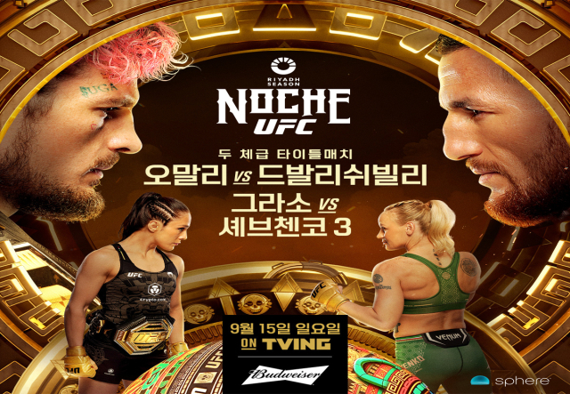 그라소(왼쪽)와 셰브첸코가 3차전을 벌인다. /UFC 제공