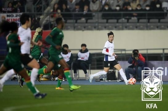 여자 축구대표팀 경기가 열린 용인미르스타디움/대한축구협회