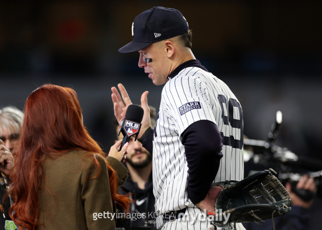 ALCS 2차전 승리 후 인터뷰하는 저지. /게티이미지코리아