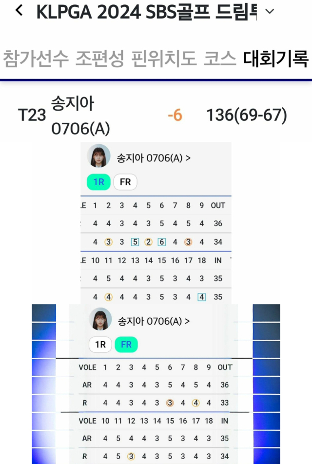 배우 박연수의 첫째 딸인 프로골퍼 송지아의 기록들./배우 박연수 SNS