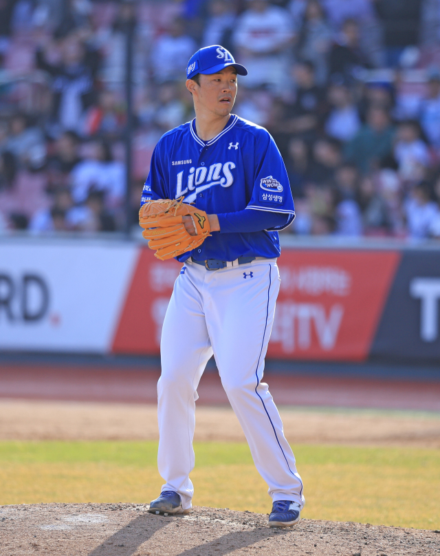 삼성 라이온즈 시절의 장필준./삼성 라이온즈