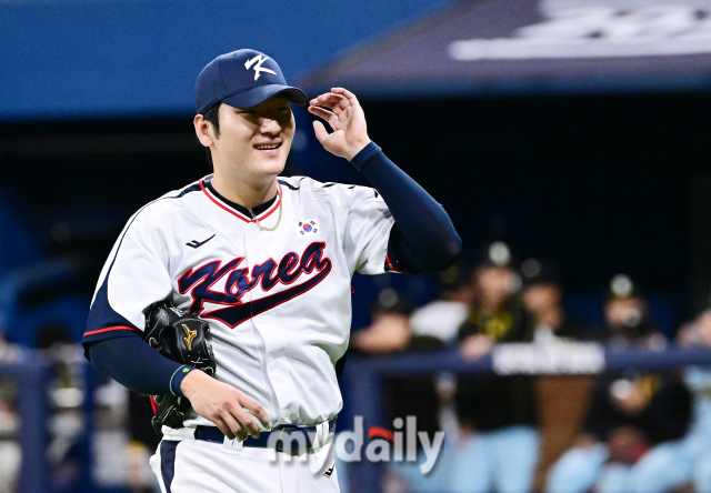 2024 세계야구소프트볼연맹(WBSC) 프리미어12 대표팀 곽빈./마이데일리