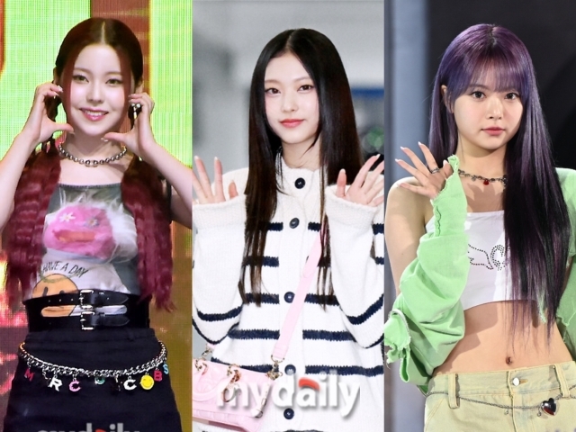 엔믹스 지우, 뉴진스 해린, 르세라핌 홍은채/ 마이데일리 DB