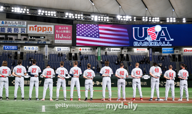 2024 세계야구소프트볼연맹(WBSC) 프리미어12 미국 대표팀./게티이미지코리아