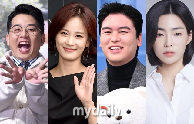 코미디언 김준호, 코미디언 김지민, 배우 이장우, 배우 조혜원/마이데일리 DB, 에스더블유엠피