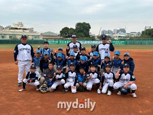 대한유소년야구연맹 꿈나무E대표팀./타이난(대만)=노찬혁 기자