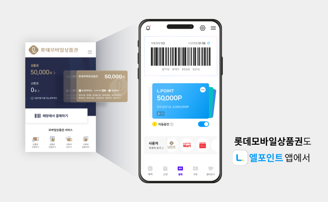 롯데멤버스, 2월부터 엘포인트와 모바일상품권 통합 운영. /롯데멤버스