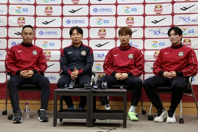 3일 구리 GS챔피언스파크에서 미디어 데이에 참석한 문선민, 김기동 FC서울 감독, 김진수, 정승원/FC서울