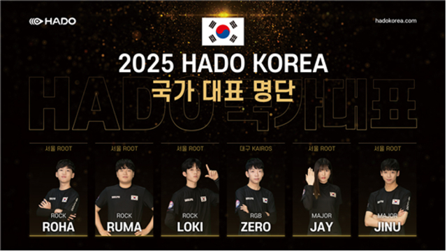 2025 HADO 코리아 국가대표 명단. /HADO 코리아 제공