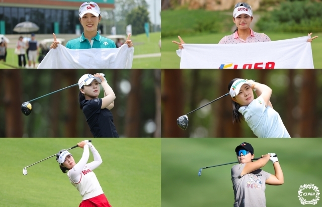 왼쪽 상단부터 시계방향으로 김재희, 노승희, 서어진, 홍정민, 전예성, 이제영. /KLPGA