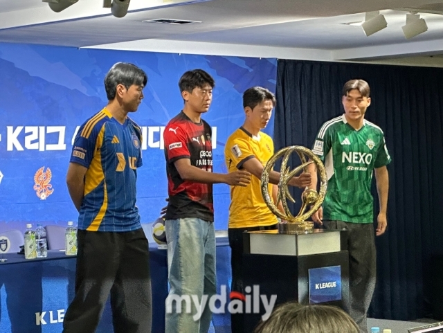 울산 HD 김영권, 포항 스틸러스 전민광, 광주FC 이민기, 전북 현대 박진섭(왼쪽부터)./축구회관=노찬혁 기자