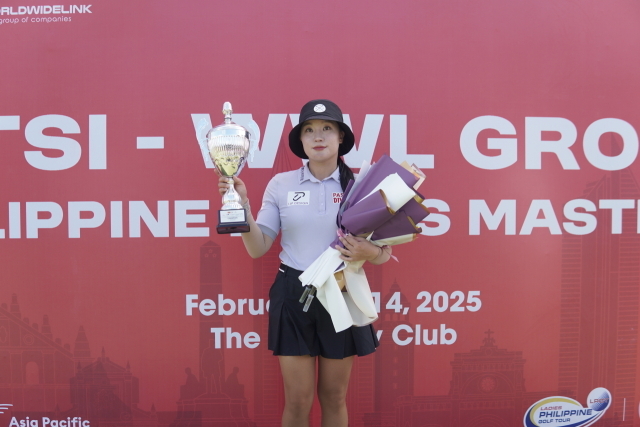 KLPGA 2025 드림투어 필리핀 레이디스 마스터즈 정상에 오른 김가영. /KLPGA