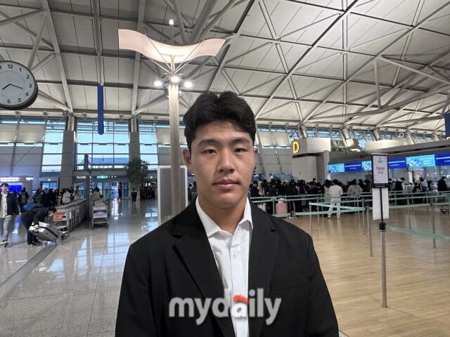 SSG 랜더스 신인 포수 이율예./인천공항 = 이정원 기자