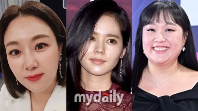 왼쪽부터 코미디언 김지혜, 배우 한가인, 이수지 / 김지혜 인스타그램 및 마이데일리