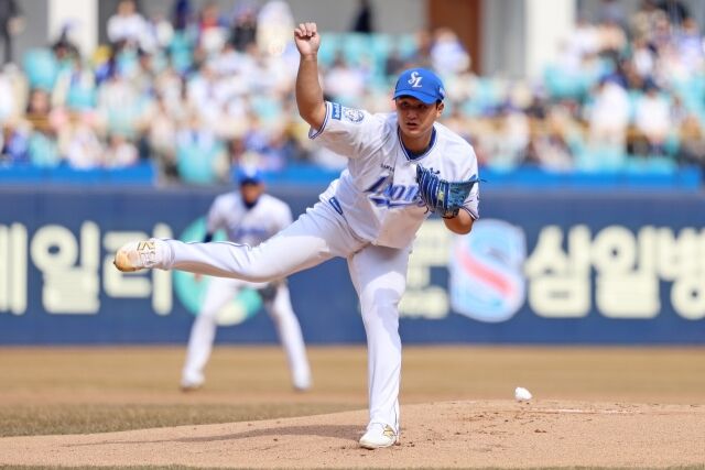 최원태 삼성 이적 후 첫 경기 준비