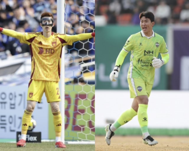 각각 52위, 85위를 차지한 조현우(왼쪽)와 김동헌. /한국프로축구연맹 제공
