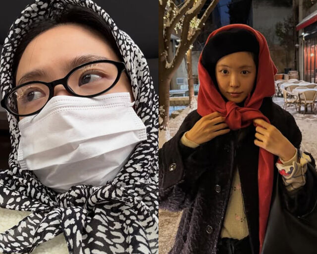 손나은이 지드래곤 패션을 따라해 눈길을 끌고 있다. / 손나은 SNS 캡처