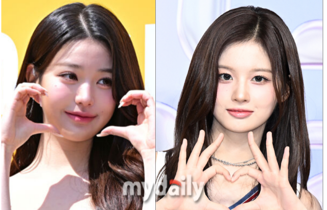 아이브 장원영(왼쪽), 엔믹스 설윤. / 마이데일리 DB