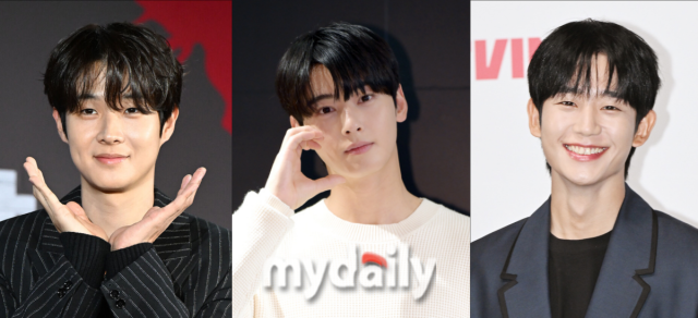 배우 최우식(왼쪽부터), 아스트로 차은우, 배우 정해인. / 마이데일리 DB