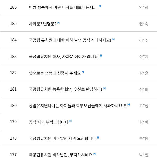 '여왕의 집' 시청자 게시판./KBS